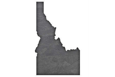 Map of Idaho on dark slateの写真素材