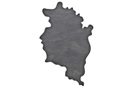 Map of Vorarlberg on dark slateの写真素材