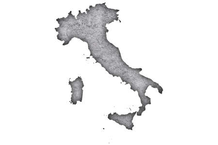 Map of Italy on weathered concreteの写真素材