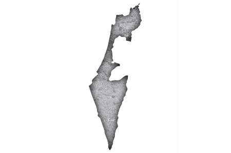Map of Israel on weathered concreteの写真素材