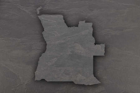 Map of Angola on dark slateの写真素材