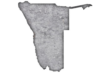 Map of Namibia on weathered concreteの写真素材