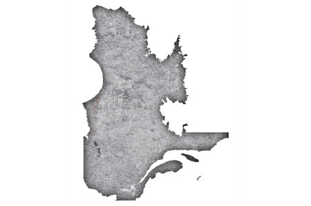 Map of Quebec on weathered concreteの写真素材