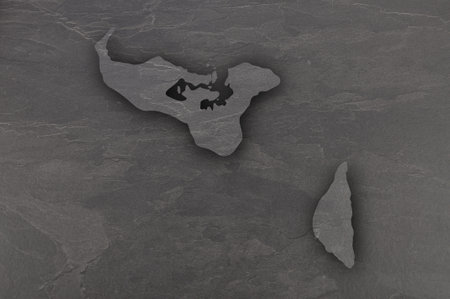 Map of Tonga on dark slateの写真素材