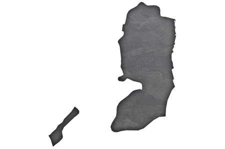 Map of Palestine on dark slateの写真素材
