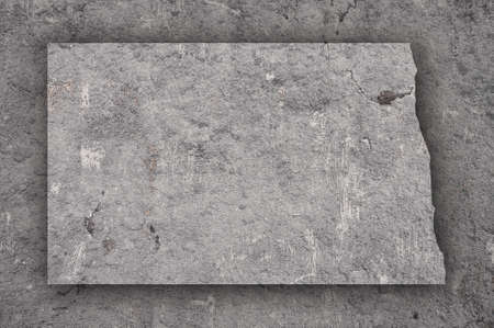 Map of North Dakota on weathered concreteの写真素材
