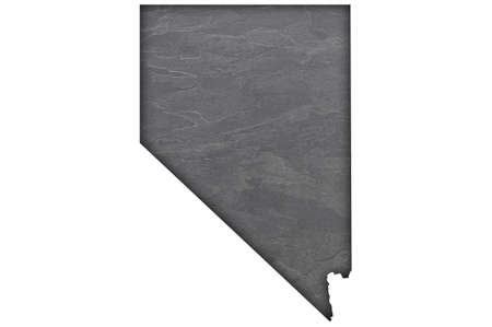 Map of Nevada on dark slateの写真素材
