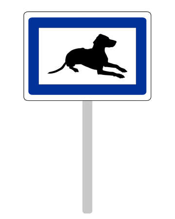 Traffic sign for dogs waiting to be picked upのイラスト素材
