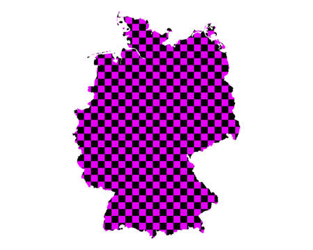 Map of Germany in checkerboard patternのイラスト素材