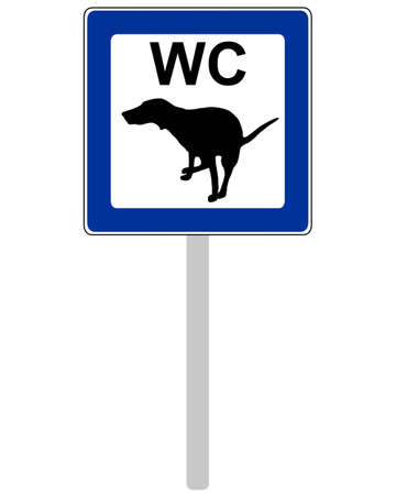 Traffic sign toilet for dogsのイラスト素材