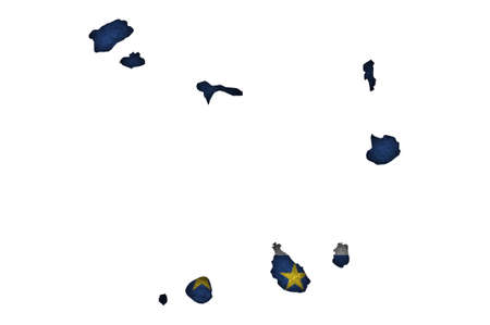 Map and flag of Cape Verde on weathered concreteの写真素材