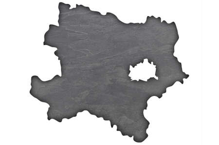 Map of Lower Austria on dark slateの写真素材