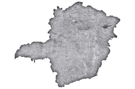 Map of Minas Gerais on weathered concreteの写真素材