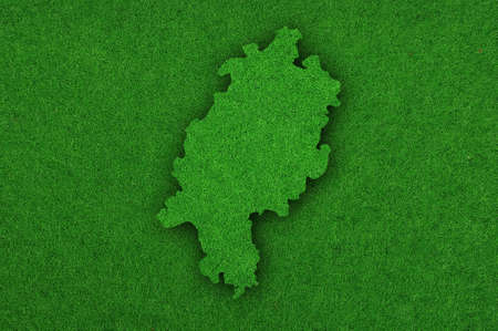 Map of Hesse on green feltの写真素材
