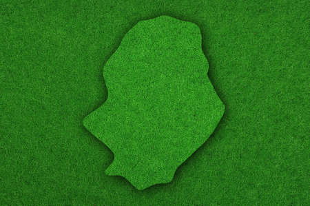 Map of Niue on green feltの写真素材