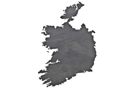 Map of Ireland on dark slateの写真素材