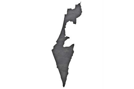 Map of Israel on dark slateの写真素材