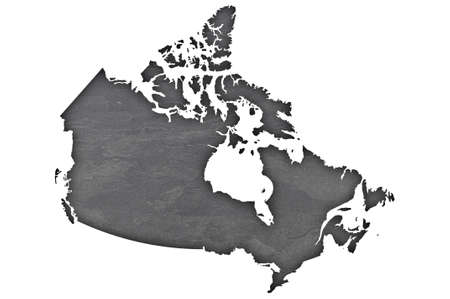 Map of Canada on dark slateの写真素材