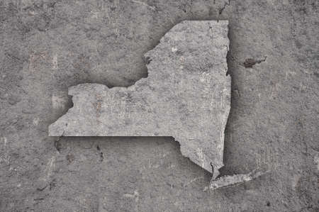 Map of New York on weathered concreteの写真素材