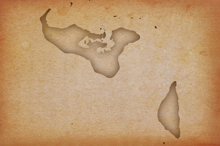 Accurate and detailed map of Tonga on grunge paperの写真素材