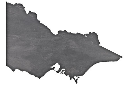 Map of Victoria on dark slateの写真素材