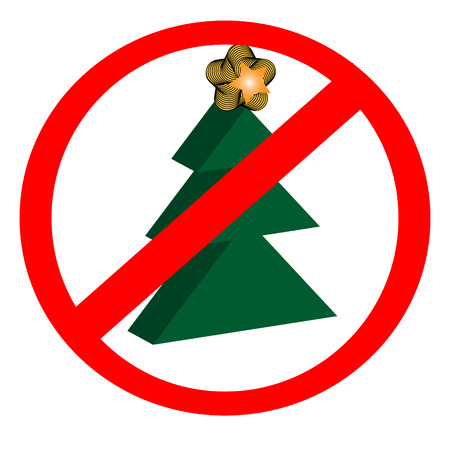 NO Christmas signのイラスト素材