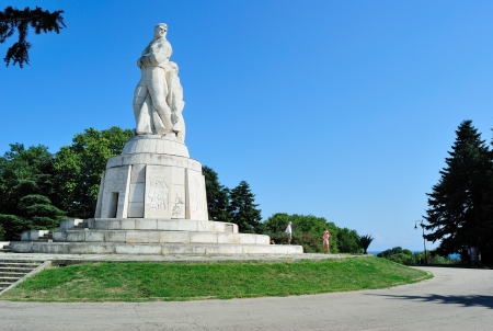 Varna, Bulgaria - August 26, 2011: Monument to Russian soldiers in Seaside (Primorski) Park (Garden) in Varna, Bulgariaのeditorial素材