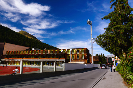 Davos, Switzerland - September 03, 2014  Davos Sports Center in Davos Place, Switzerlandのeditorial素材