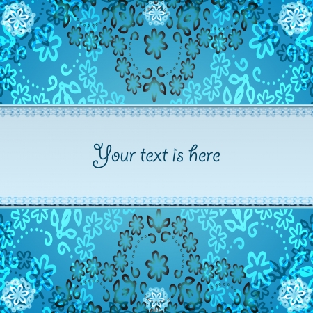 Background light blue flowers abstractのイラスト素材