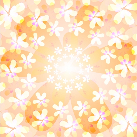 The floral background flowers of summerのイラスト素材