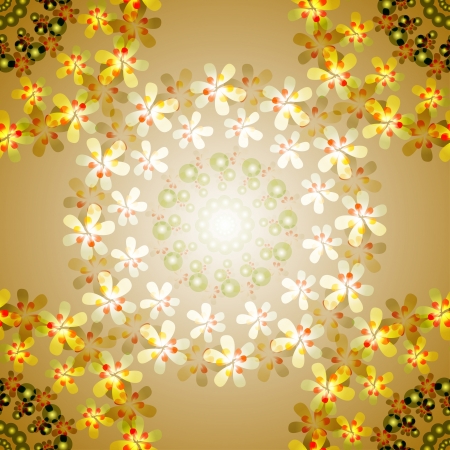 The floral background flowers of summerのイラスト素材