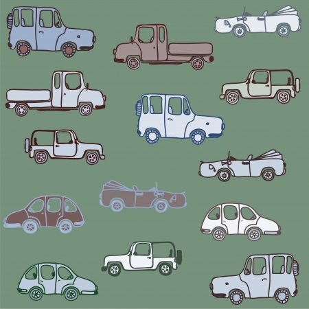 Cars different color on backgroundのイラスト素材