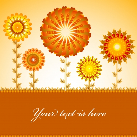 Card with yellow camomile cartonのイラスト素材