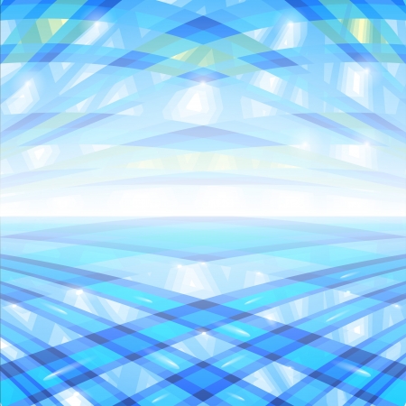 Lines blue color in spase and mirrorのイラスト素材