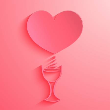 Rose heart on rose backgroundのイラスト素材