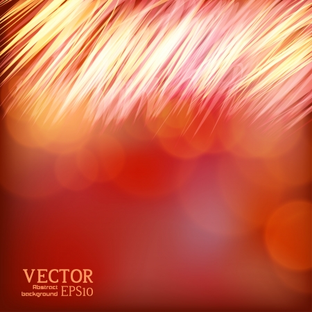 Lights on red background bokeh effect.のイラスト素材