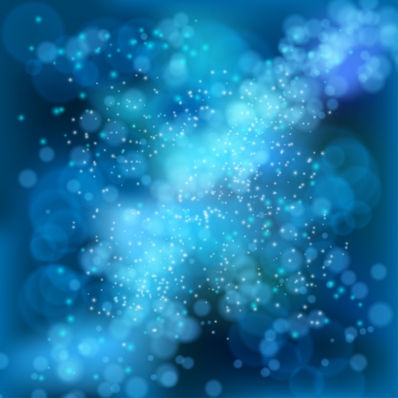 Lights on blue background bokeh effect.のイラスト素材