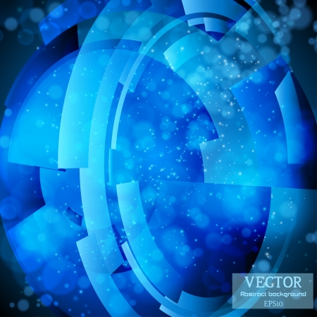Lights on blue background bokeh effect.のイラスト素材