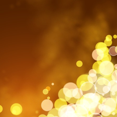 Lights on yellow background bokeh effect. Vector EPS 10のイラスト素材