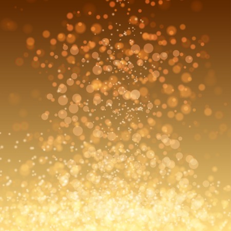 Lights on yellow background bokeh effect. Vector EPS 10のイラスト素材