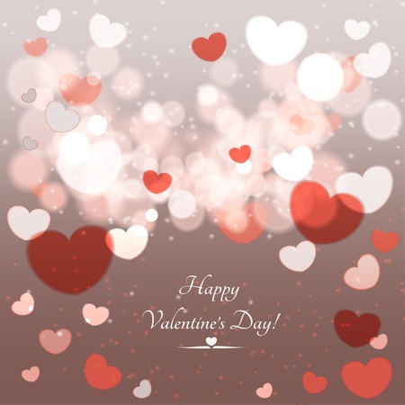 Abstract Glow Soft Hearts for Valentines Day Backgroundのイラスト素材