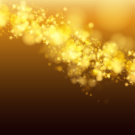 Lights on yellow background bokeh effect のイラスト素材