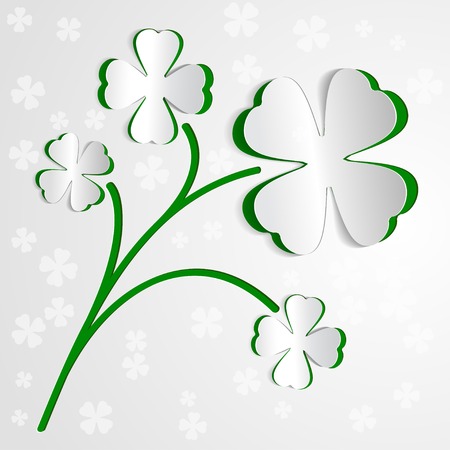 St. Patricks day background with cloverのイラスト素材