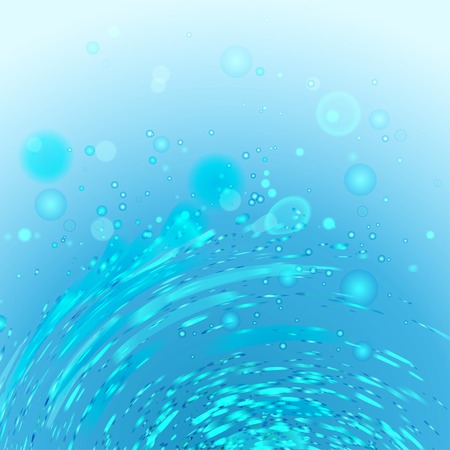 Blue waves with bright lights background vectorのイラスト素材