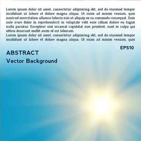 Vector sun on blue background with copy space. eps 10のイラスト素材