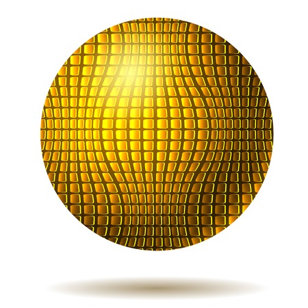 Abstract background with gold ball  vector bubbleのイラスト素材