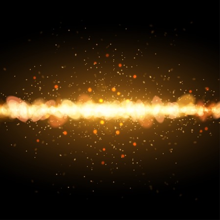 Gold glittering stars dust trail backgroundのイラスト素材