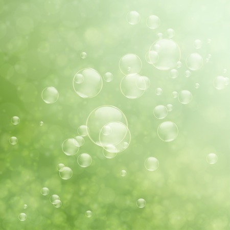Soap bubbles on a nature background のイラスト素材