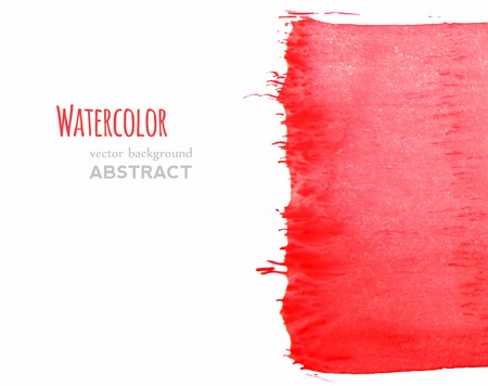 Vector red watercolour background.  Hand drawn design element.のイラスト素材