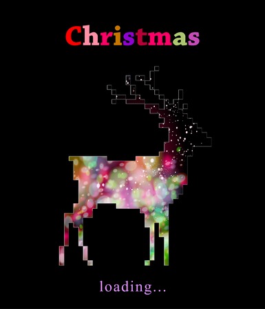 Christmas reindeer progress loading barのイラスト素材